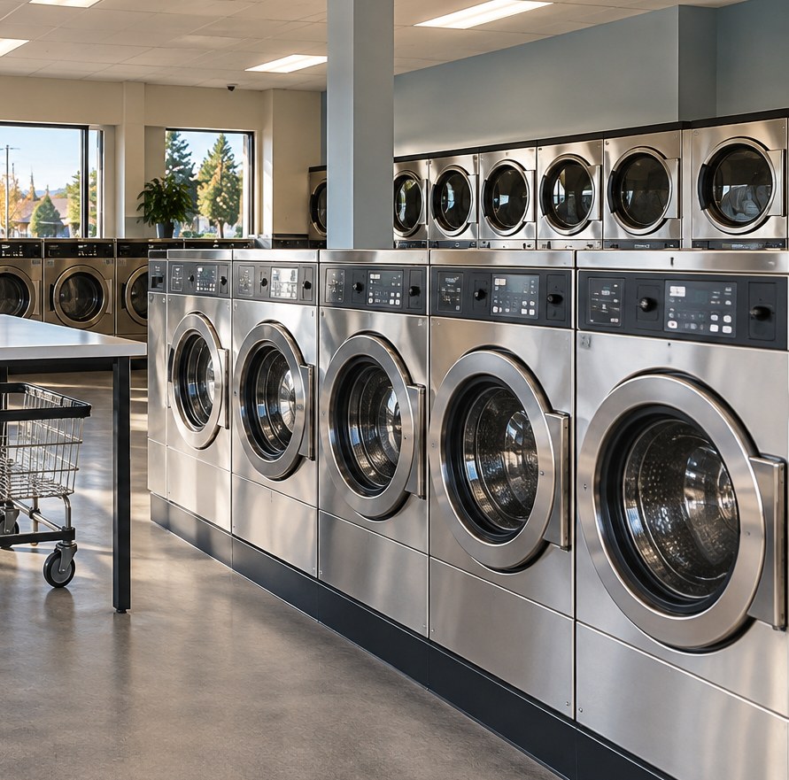 Self-service laundry machines